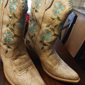 Liberty Black Embroidered Cowboy Boot